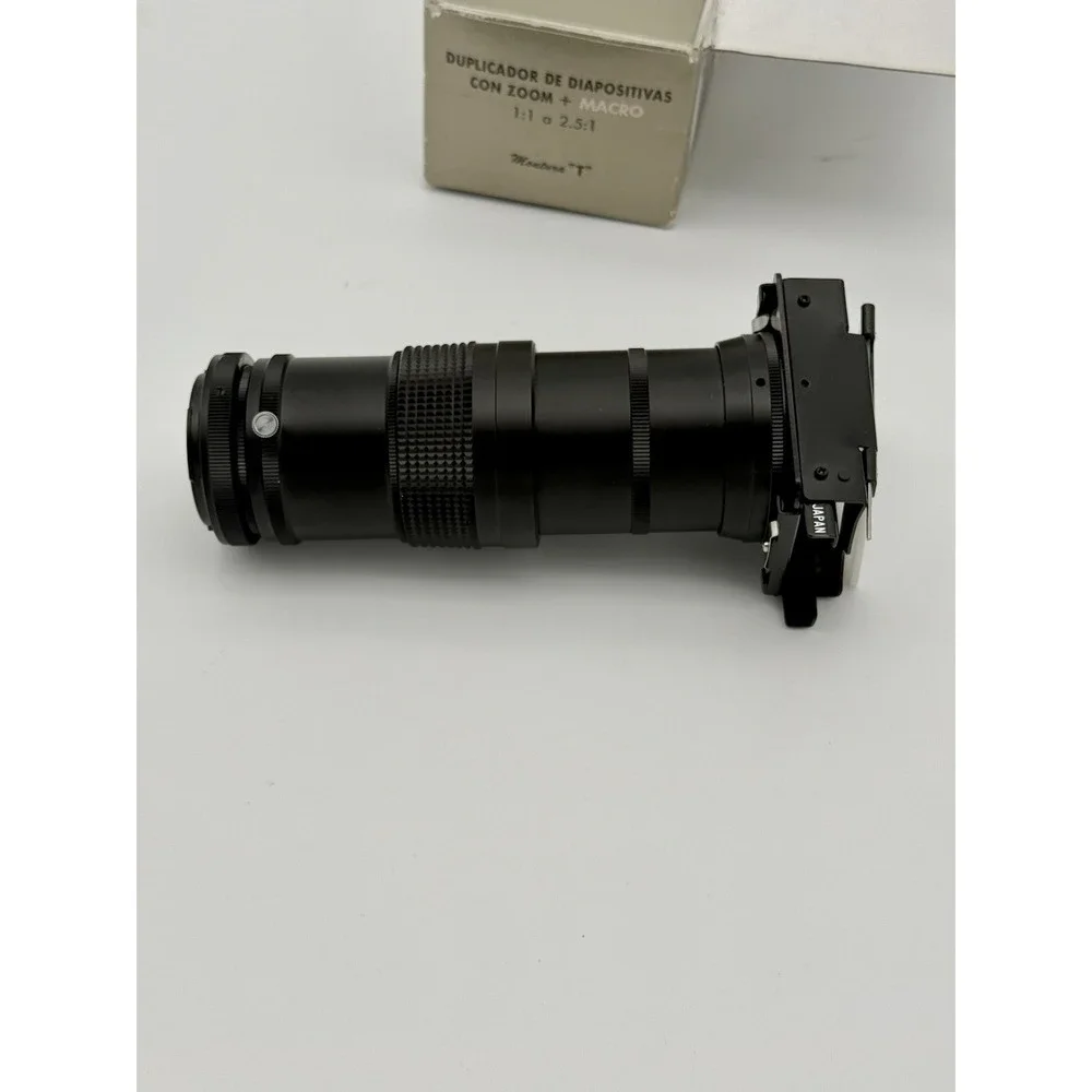 Rokunar Macro Zoom Slide Duplicator 1:1 to 2.5:1 35mm T Mount w/Box Manual Japan